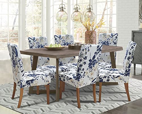 SPRINGRICO Chair Covers for Dining Room 6 Pack, Stretch Dining Chair Cover, Washable Spandex Kitchen Parsons Chair Slipcovers, Removable Seat Protector for Home or Party (Set of 6, Garden of Eden) - Image 2