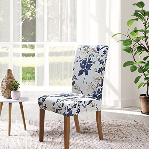 SPRINGRICO Chair Covers for Dining Room 6 Pack, Stretch Dining Chair Cover, Washable Spandex Kitchen Parsons Chair Slipcovers, Removable Seat Protector for Home or Party (Set of 6, Garden of Eden) - Image 3
