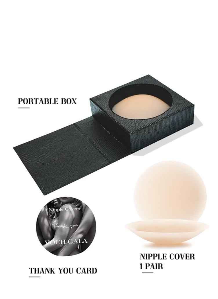 Lifenpure Lifenpure™ silicone nipple covers reusable ultra soft self adhesive breast covers with storage box for women  - Image 3