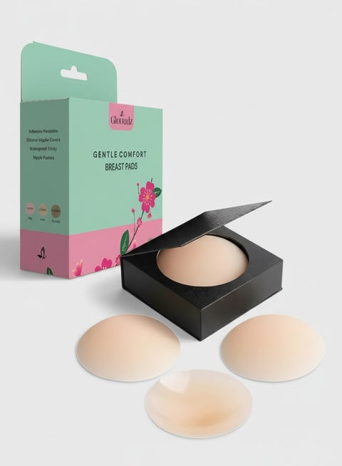Glowudz silicone nipple covers reusable ultra soft self adhesive breast covers with storage box for women