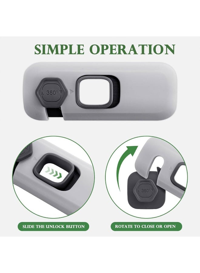 قفل أمان لباب الثلاجة والفريزر لحماية الأطفال، للحماية من القرص وهو مضاد للفتح، مناسب للثلاجات والخزائن والدواليب والأبواب سهل التركيب - Image 2