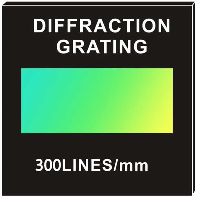 Holographic Transmission Diffraction Grating Sheet 300 Lines 50X50mm For Spectrophotometer Optical Teaching Experiments - Image 1