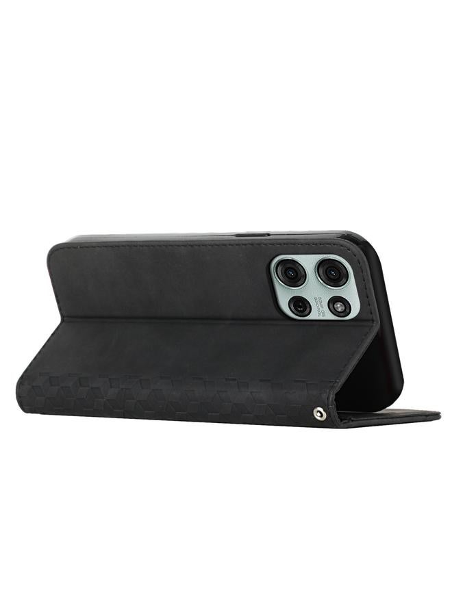 اس-توب جراب لهاتف Motorola Moto G75 مصنوع من الجلد المغناطيسي بتصميم ماسي - Image 3