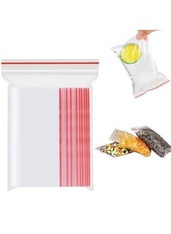 Small Plastic Resealable Zipper Bags, 100 Pcs Grip Seal Clear Plastic Bags, Resealable Clear Storage Pouch Bags, for Kitchen Storage, Jewellery, Craft Storage 8x12cm