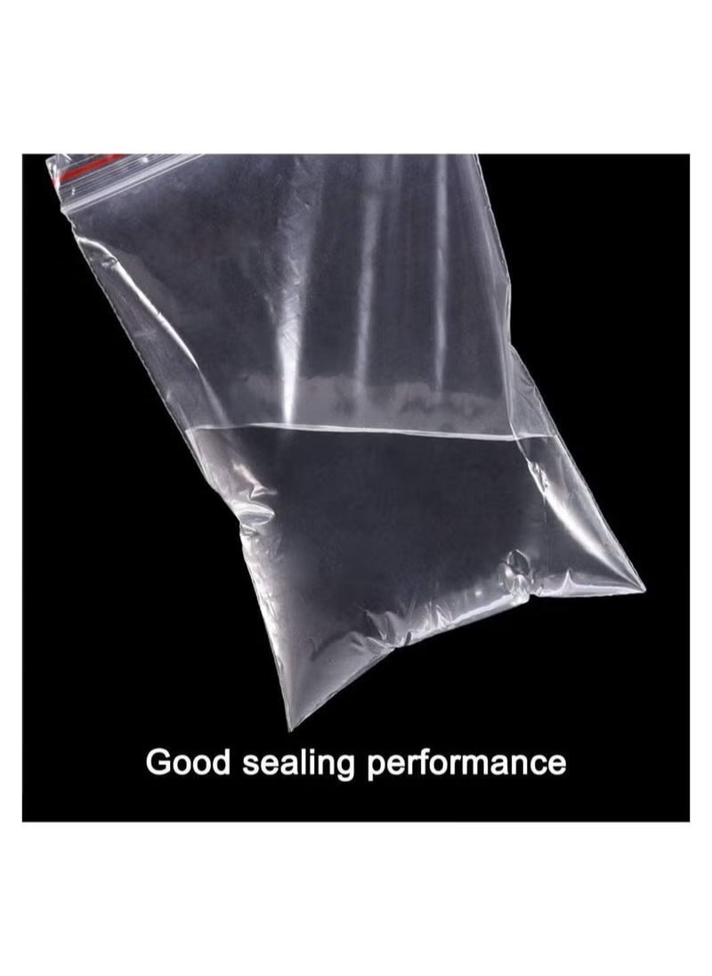 Beauenty - Small Plastic Resealable Zipper Bags, 100 Pcs Grip Seal Clear Plastic Bags, Resealable Clear Storage Pouch Bags, for Kitchen Storage, Jewellery, Craft Storage 8x12cm - Image 1