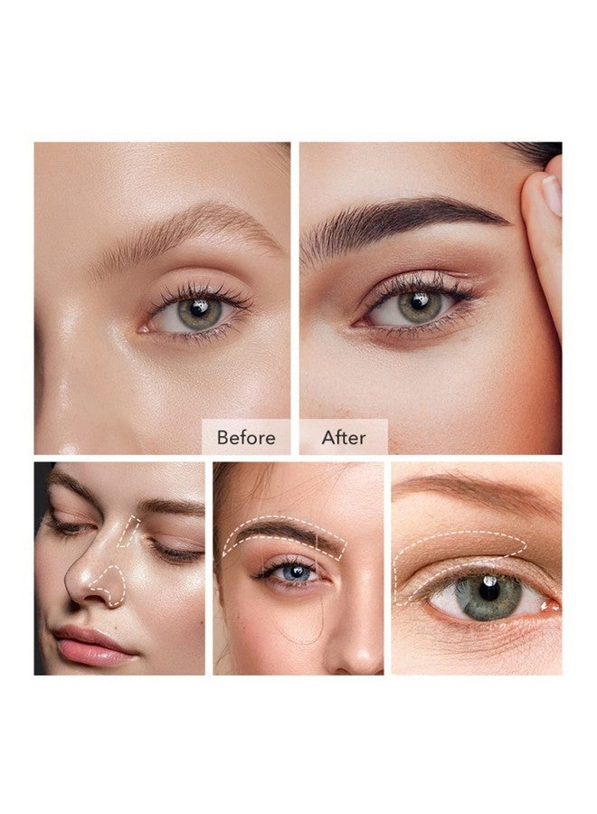 TEONEI Dual Ended Eye Makeup Brusheyeshadow Blending Brusheyeshadow Smudge Brushfoundation Makeup Applicator5Pcs - Image 3