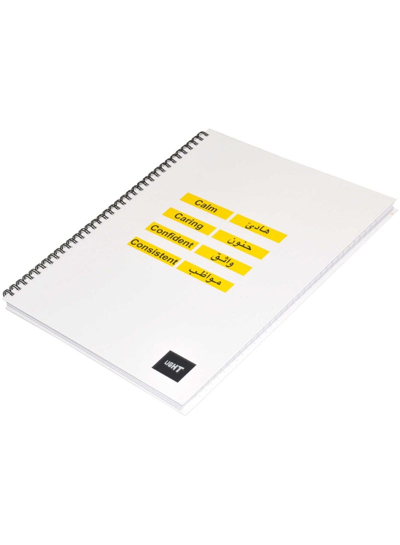 FIS LIGHT Pack of 5  Spiral Hard Cover Notebook, Single Line, A4, 100Sheets -LINBSA41708 - Image 4