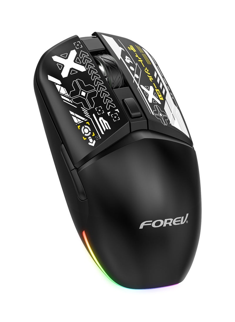 Forev - FV-210 Rechargeable Dual-Mode Bluetooth BT5.1 & 2.4G Wireless Connection – Silent Clik – 4 Buttons – 500mAh Power Saving on/off button – PAW 3212 / 3200DPI Optical Sensor – Apandics Design – UV Coating – For Gaming ,Office business ,WIN / iOS/ Android - Image 1