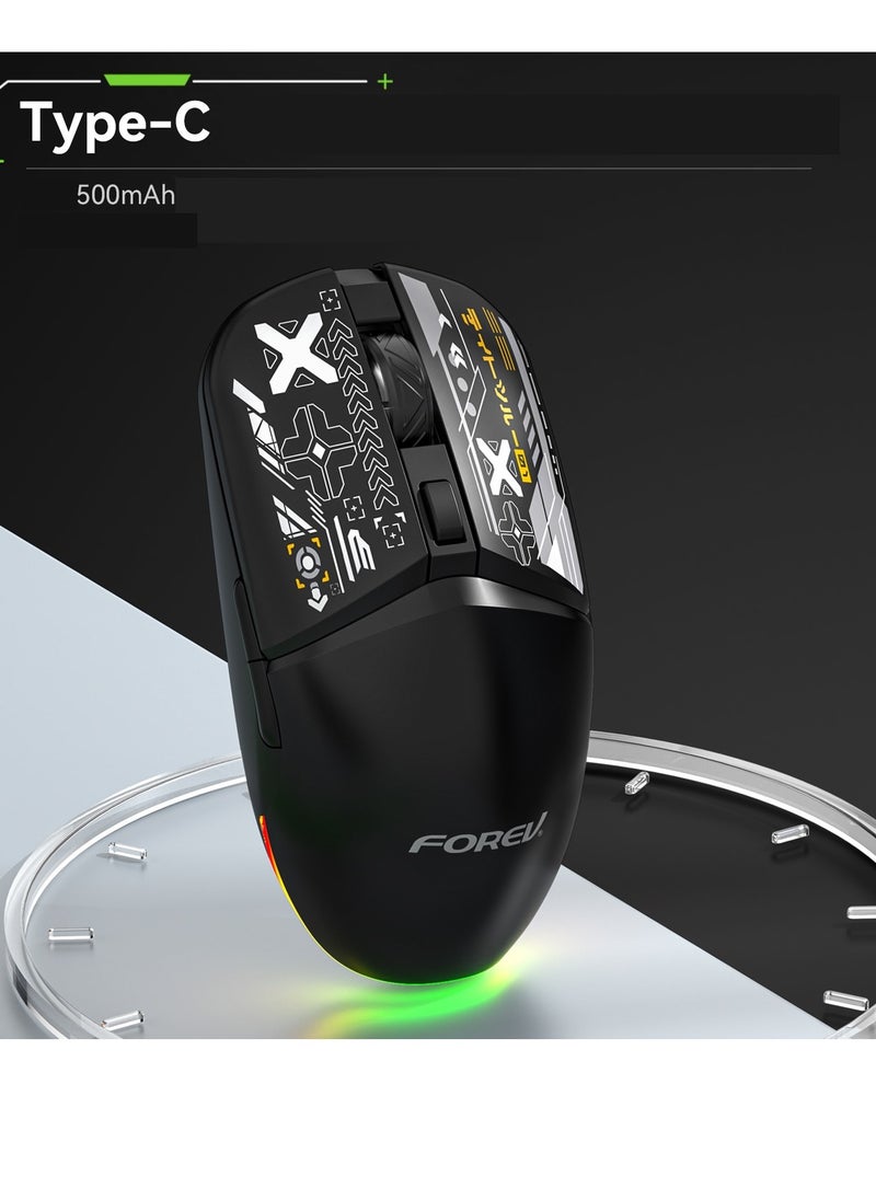 Forev - FV-210 Rechargeable Dual-Mode Bluetooth BT5.1 & 2.4G Wireless Connection – Silent Clik – 4 Buttons – 500mAh Power Saving on/off button – PAW 3212 / 3200DPI Optical Sensor – Apandics Design – UV Coating – For Gaming ,Office business ,WIN / iOS/ Android - Image 1