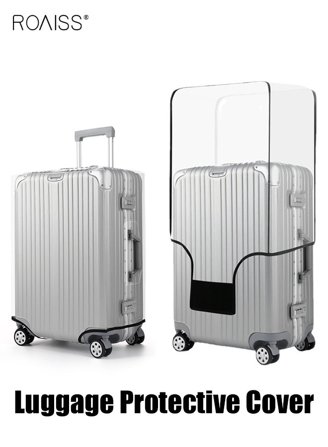 رويس غطاء حماية شفاف عالمي مقاوم للماء لحقائب السفر ذات العجلات، سميك ومقاوم للتآكل، يسهل التعرف على الأمتعة - Image 1