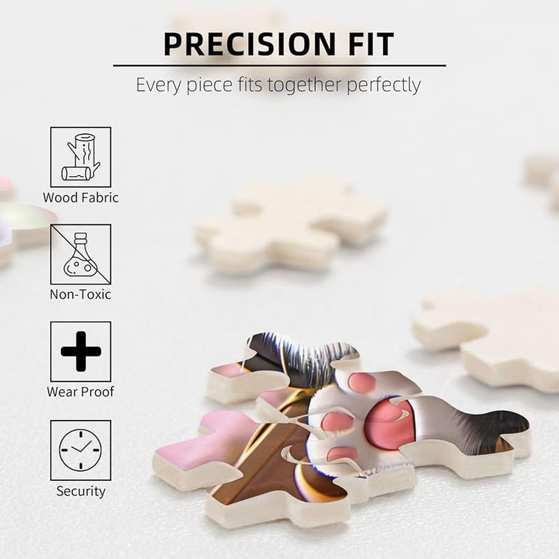 Phayah Kitten Scooter 1000 Piece Jigsaw Puzzle For Adults Home Decor 29 5 X 19 7 Inches - Image 5
