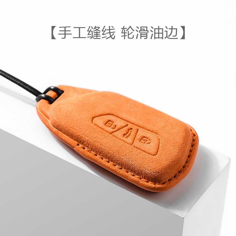 Suede Car Key Cover For Volkswagen Touang Xid4X Wei Ran Id3Id6X Golf Bag Buckle Case - Image 4