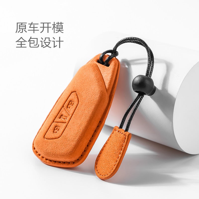 Suede Car Key Cover For Volkswagen Touang Xid4X Wei Ran Id3Id6X Golf Bag Buckle Case - Image 1