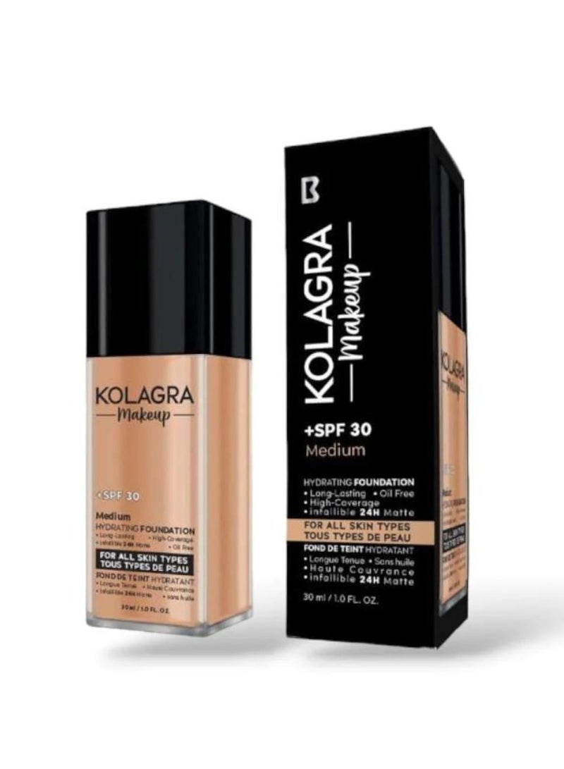 KOLAGRA FOUNDATION MAKE-UP SPF30+ (MEDIUM) 30ML