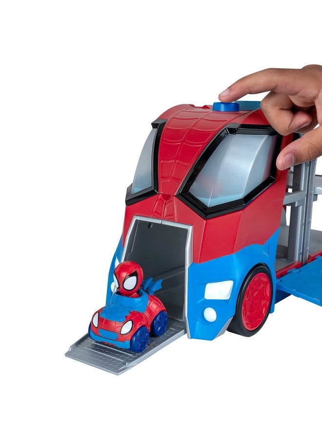 Marvel Spidey and his Amazing Friends Web Transporter Feature Vehicle, Lights & Sounds - Includes 3 Amazing Mini Vehicles, Unisex - Image 4