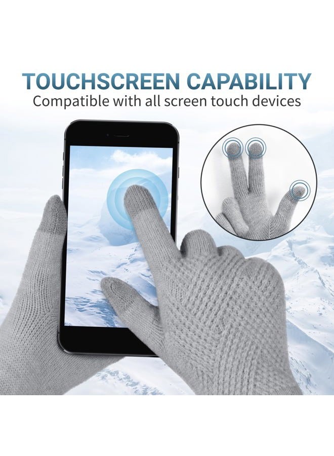 TOBEHIGHER Winter Gloves - Gloves for Women Cold Weather, Touch Screen Winter Gloves Women Warm Alpaca Fleece Knit Glove,Elastic Cuff Winter Texting Gloves for Women - Image 4