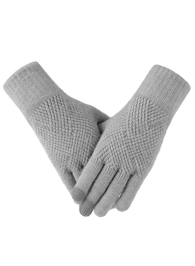 TOBEHIGHER Winter Gloves - Gloves for Women Cold Weather, Touch Screen Winter Gloves Women Warm Alpaca Fleece Knit Glove,Elastic Cuff Winter Texting Gloves for Women - Image 1