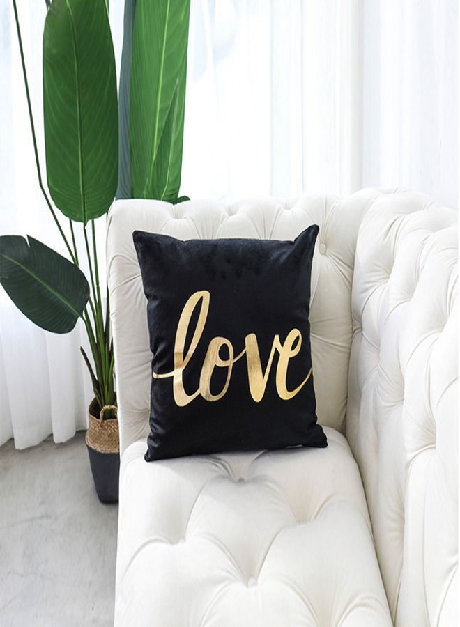 fashionhome Cushion Covers Decor Throw Pillow Cover Gold Love Printed Decorative Pillow Cushion Cover for Bedroom Sofa Car Home Décor  - Image 2
