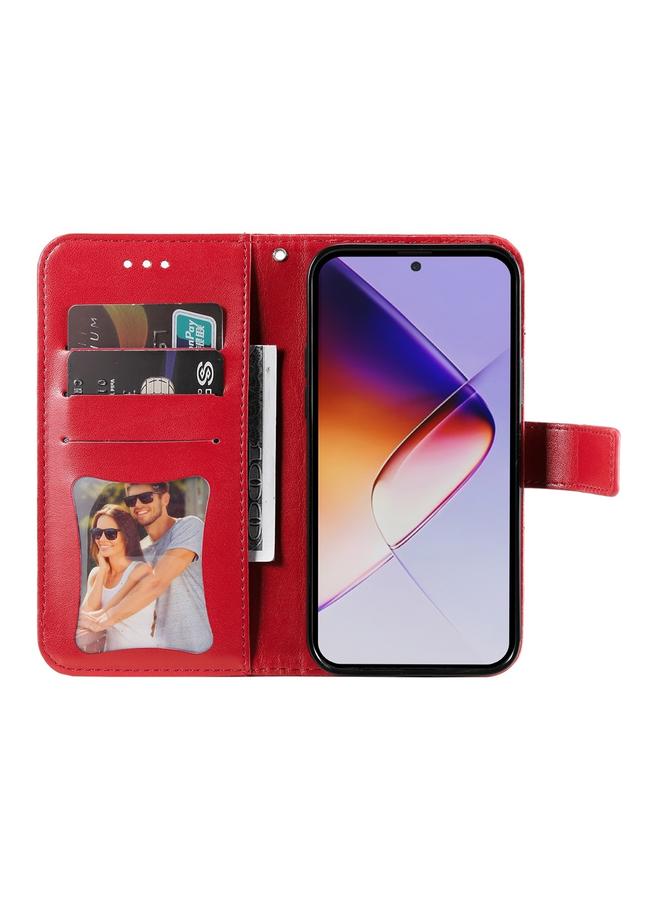 زبون جراب لهاتف Infinix Note 40 Pro 4G / 5G / Note 40 Pro+ جراب هاتف جلدي منقوش عليه زهور بسبع بتلات - Image 4