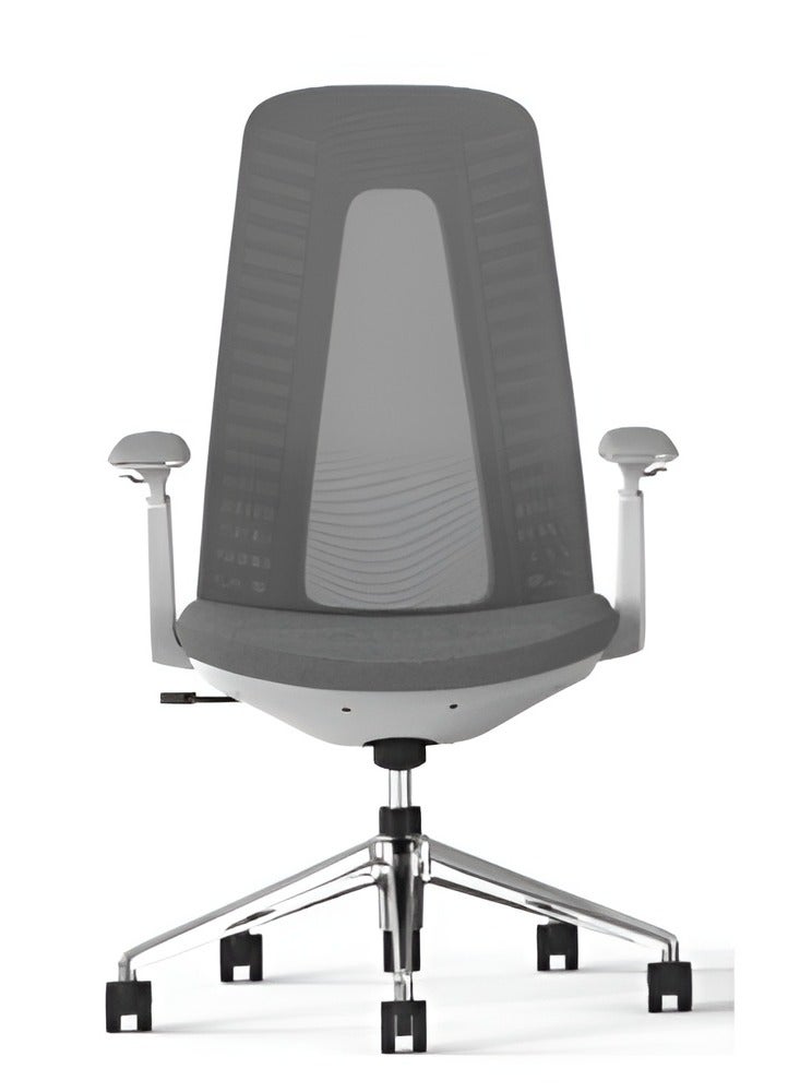 AMFAH Staff Chair – AGT-GVNMB | Ergonomic Mesh Seat & Grey Frame | Self-Bearing Chassis with 3D Armrests - Image 3