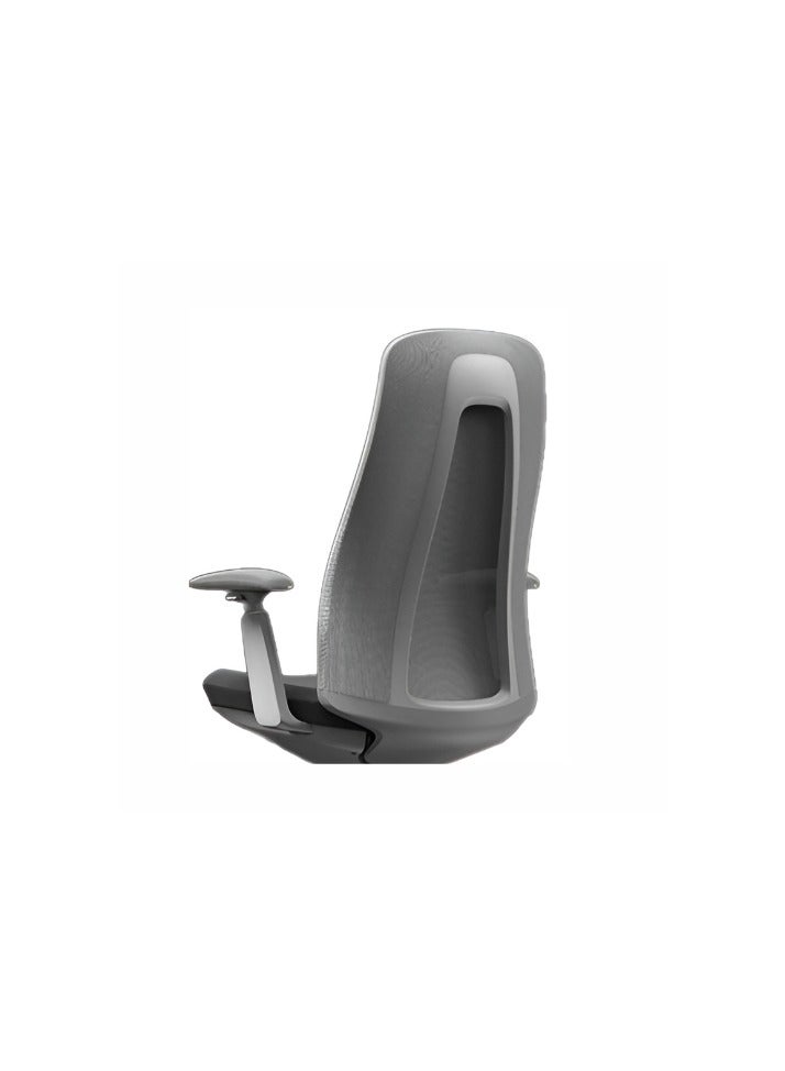AMFAH Staff Chair – AGT-GVNMB | Ergonomic Mesh Seat & Grey Frame | Self-Bearing Chassis with 3D Armrests - Image 2