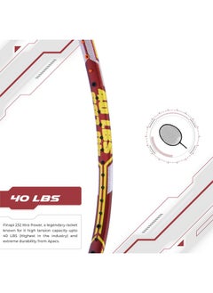 Apacs Finapi 232 Xtra Power (40Lbs, 100% Top Grade Uhm Japanese Graphite) Extra Strong Professional Unstrung Badminton Racket With Free Full Cover (Red Gold)  - Image 3