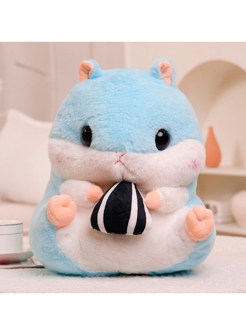 40 CM Cute Melon Seeds Hamster Plush Toy Soft Stuffed Cartoon Animal Doll For Girls And Boys All Ages Gift（Blue） - Image 3