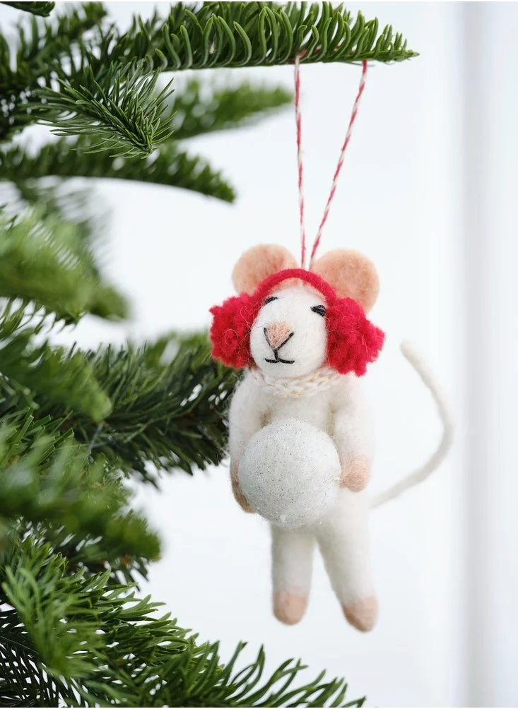 جينجر راي Tree Decoration - Snowball Mouse