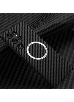 Magsafe Samsung S23 Ultra 5G case for, Compatible with Ma-g-safe - Texture Ultra Thin Fashion Ultra Touch Feel Minimalist Anti-Scratch Anti-Shock Case for S23 Ultra (S23 Ultra, Black)  - Image 2
