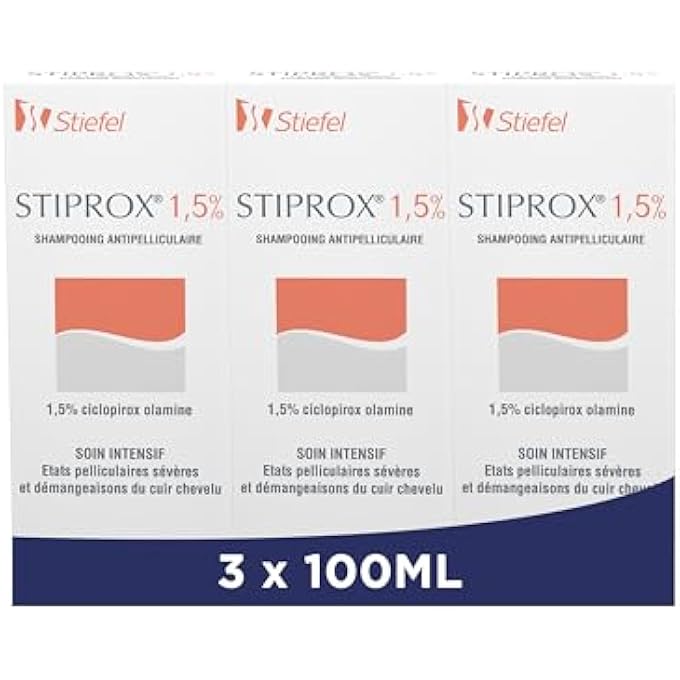 STIPROX AL ANTI-DANDRUFF SHAMPOO 1.5% INTENSIVE CARE EFFECTIVELY REMOVES DANDRUFF AND SOOTHES ITCHING OF THE SCALP 3 X 100ML
