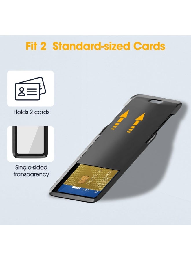 4 Pack Sliding Black ID Badge Holder, Heavy Duty Plastic ID Badge with Clear Window, Vertical Key Card Holder Protector Pouch for Office School ID Cards Proximity Key Cards Drivers Licenses & Passes - Image 4