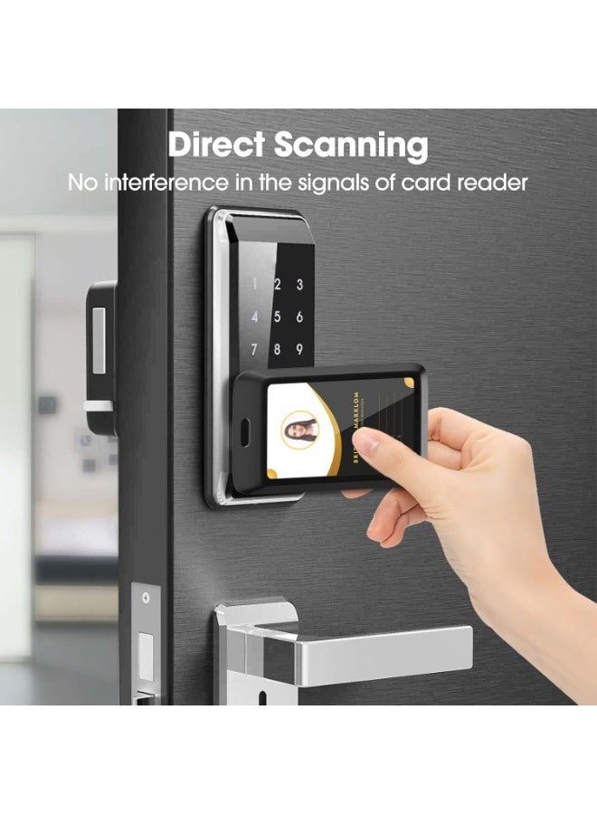 4 Pack Sliding Black ID Badge Holder, Heavy Duty Plastic ID Badge with Clear Window, Vertical Key Card Holder Protector Pouch for Office School ID Cards Proximity Key Cards Drivers Licenses & Passes - Image 5