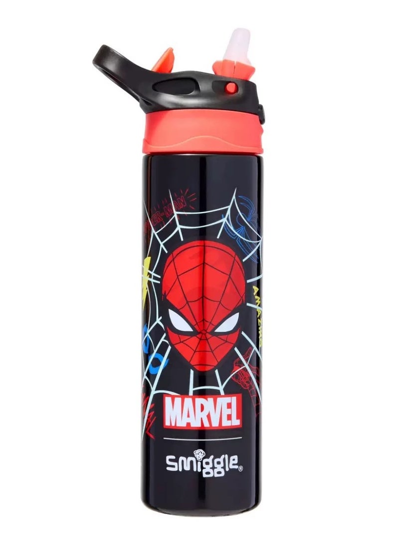 Smiggle Marvel Comics Spider-Man 650ml Water Bottle