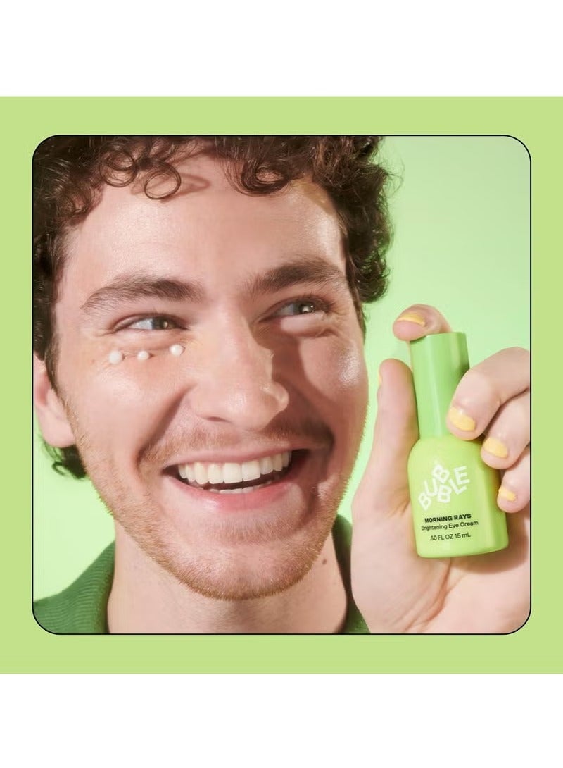 Bubble Skincare Morning Rays Brightening Eye Cream - Vitamin C Under Eye Cream for Dark Circles & Puffiness - Enriched with Green Tea Extract to Calm, Protect & Soothe Skin (15ml) - Image 2