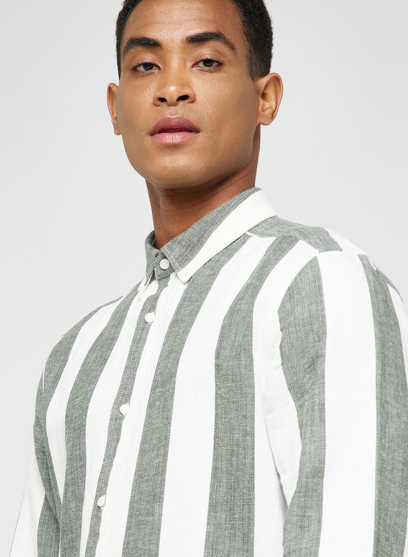 Only & Sons Striped Slim Fit Shirt - Image 3