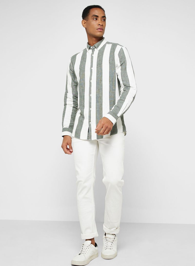 Only & Sons Striped Slim Fit Shirt - Image 4