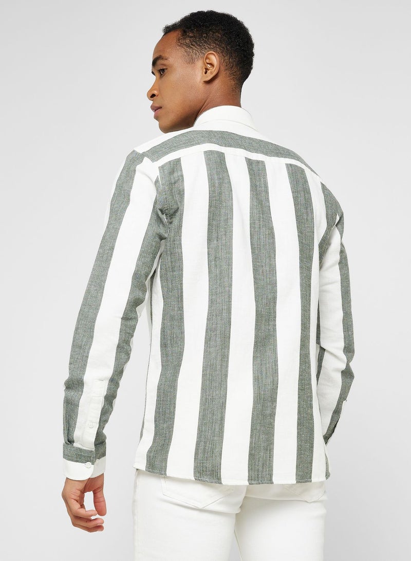 Only & Sons Striped Slim Fit Shirt - Image 2