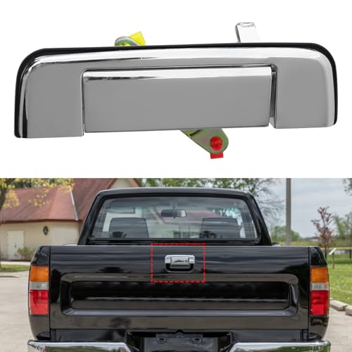 APESER Metal Tailgate Handle Replacement Compatible with Toyota Pickup 19891995TailgateLiftgate Latch OE6909089102TO191510177103Exterior Rear Bed Liftgate Handle AssemblyChrome - Image 1