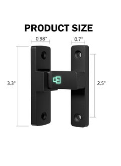 Y&D Door Lock, 90 Degree Heavy Duty Latch, Barn Lock for Inward Opening/Sliding Doors, Garden, Bathroom, Warehouse  - Image 2