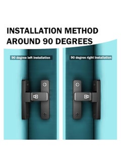 Y&D Door Lock, 90 Degree Heavy Duty Latch, Barn Lock for Inward Opening/Sliding Doors, Garden, Bathroom, Warehouse  - Image 3