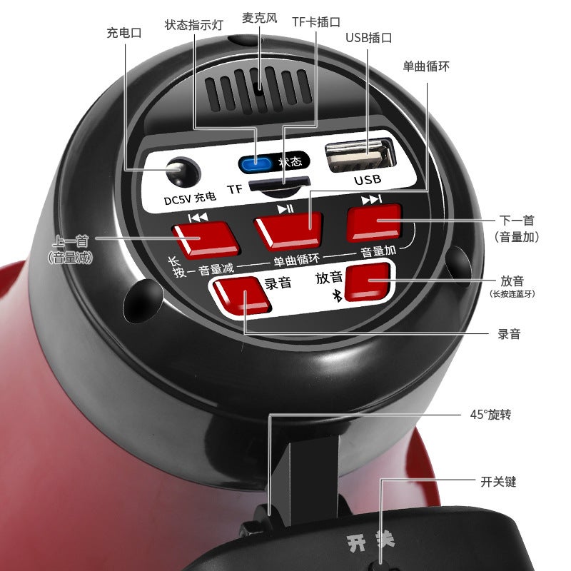 50W High-Power 12V Car Amplifier Powerful Magnetic Multi-Functional Publicity Amplifier To Scare Wild Boars And Beasts - Image 5