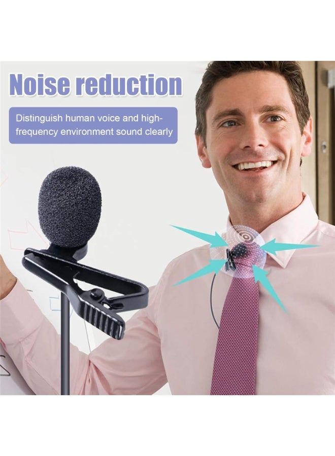 USB Lavalier Microphone – 6.6ft Omnidirectional Clip-On Condenser Mic with USB-C Adapter for Laptop, PC, Mac, and Video Recording - Image 2