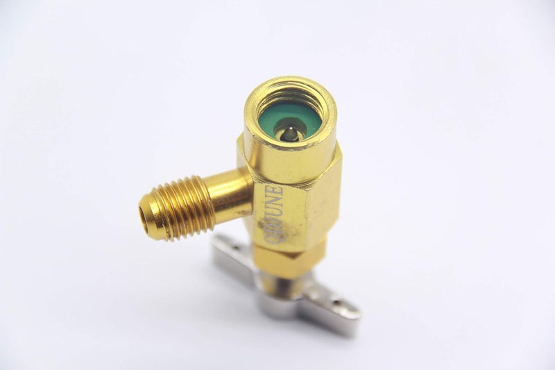 مفتاح علبة R134a، نوع العلب القابلة للثقب، مع خيط ذكر SAE 1/4 بوصة لتوصيل مشعب R12، أداة صمام R134A فتحة زجاجة 1/2 بوصة أنثى، ذكر SAE 1/4 بوصة، لتركيب خرطوم مكيف هواء السيارة - Image 3