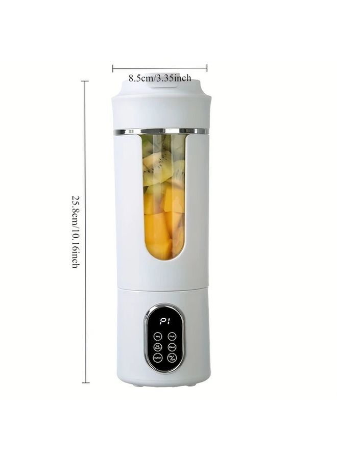 USB Rechargeable White Portable Blender for Smoothies Shakes Fresh Juices Easy Clean Compact Design - Image 3