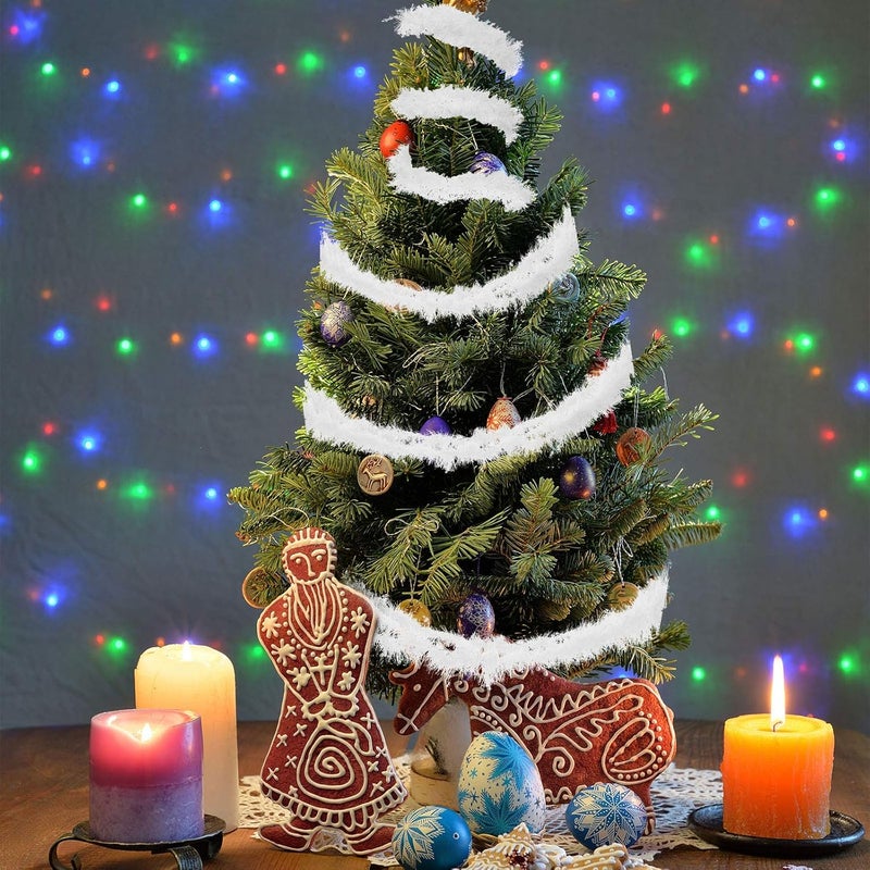 eBoot إي بوت 6 قطع 394 قدم زينة عيد الميلاد من خيوط معدنية ملونة مختلطة زينة سانتا كلوز السميكة لزينة حفلات عيد الميلاد وزينة شجرة عيد الميلاد - Image 4