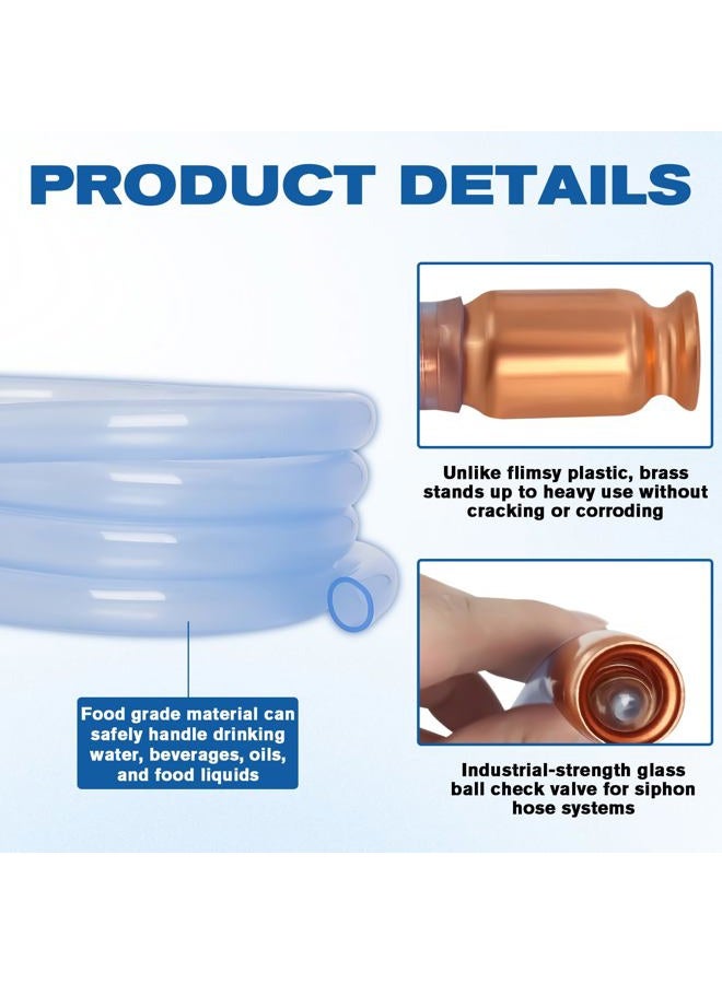wadoy Shaker Siphon Hose 1/2",Gas Siphon Pump for Gasoline/Fuel/Water Transfer,Safety Self Priming Hose (10ft) - Image 3
