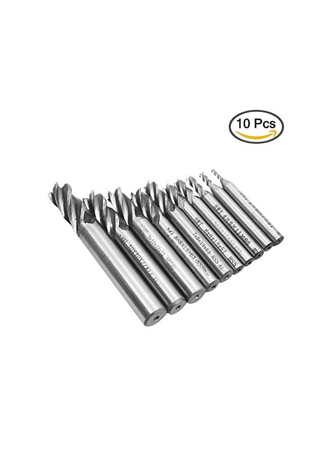 4-Flute End Mill Straight Shank Drill Bits - 10 Pieces - pzsku/ZD53EE503D5869EAD28BCZ/45/_/1693884926/9a1dbc5c-d716-4023-8a94-1bb042837ac2