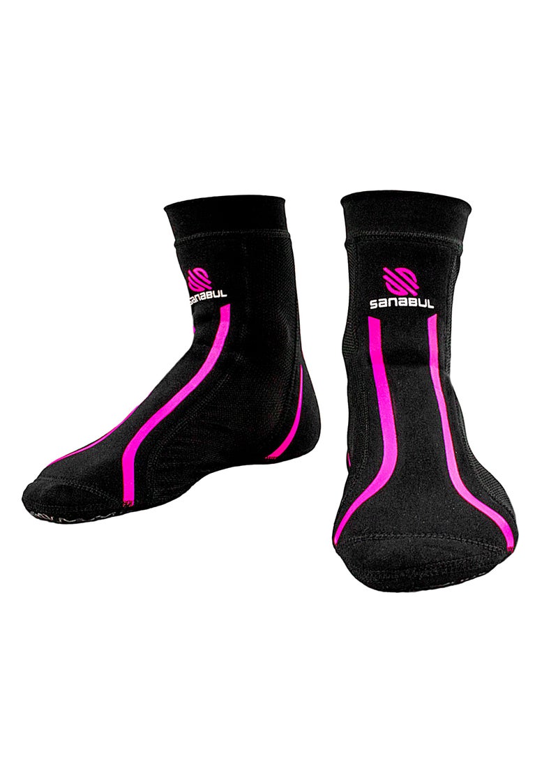 Sanabul  New Item Foot Grip Socks For Men & Women | Mma, Kickboxing, Wrestling, Pilates, Yoga Anti Slip Socks, Non Slip Socks (Xsmall, Pink)  - Image 1