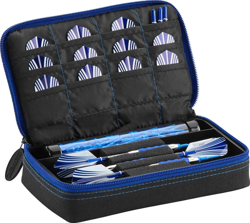 CASEMASTER Plazma Dart Case for Soft and Steel Tip Darts, Holds 3 Darts and Features Built-In Storage Tube and Pockets for Flights, Tips, Shafts, and Personal Items - Image 1