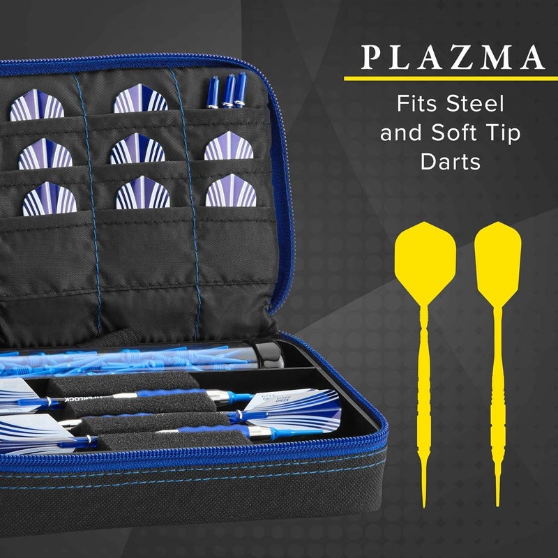CASEMASTER Plazma Dart Case for Soft and Steel Tip Darts, Holds 3 Darts and Features Built-In Storage Tube and Pockets for Flights, Tips, Shafts, and Personal Items - Image 5